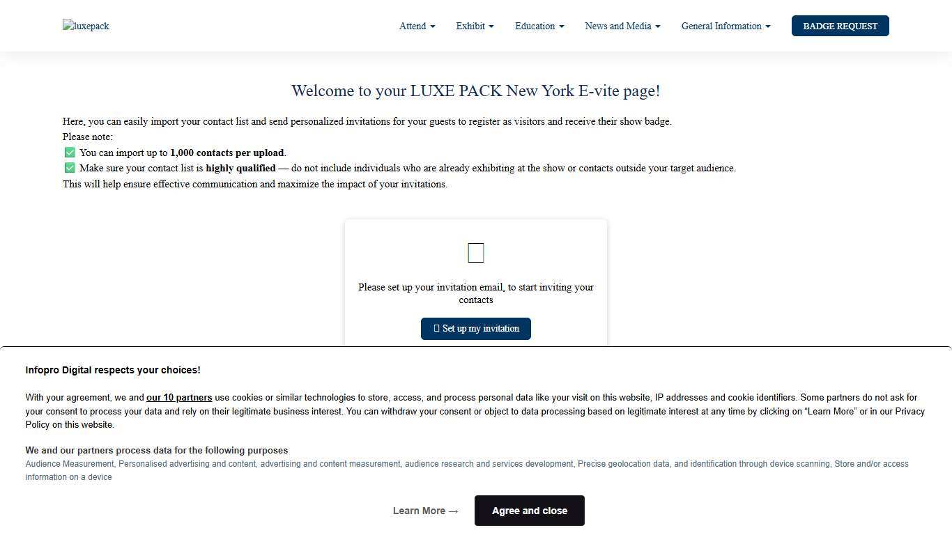 LUXE PACK New York 2026 - Invitations Exposant