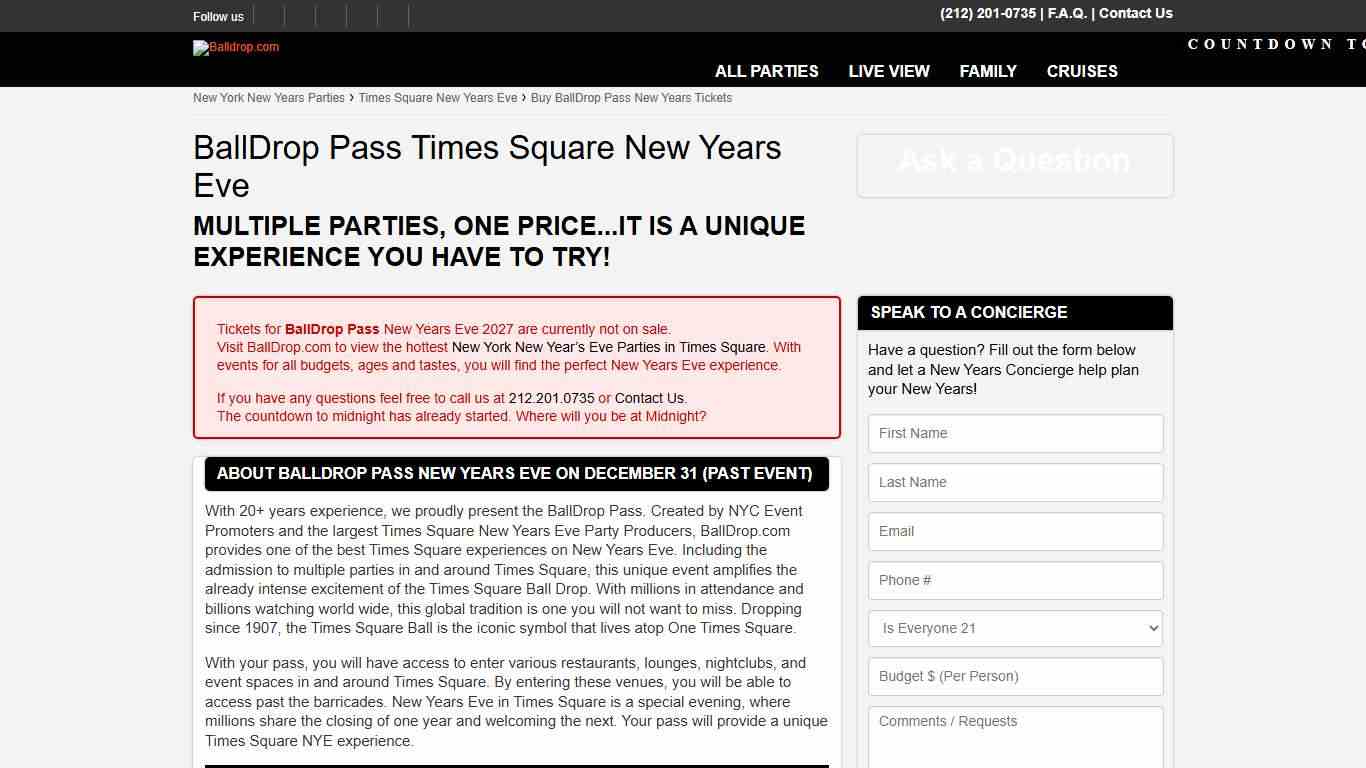 Times Square New Years Eve at BallDrop Pass | NYC New Years Eve 2027