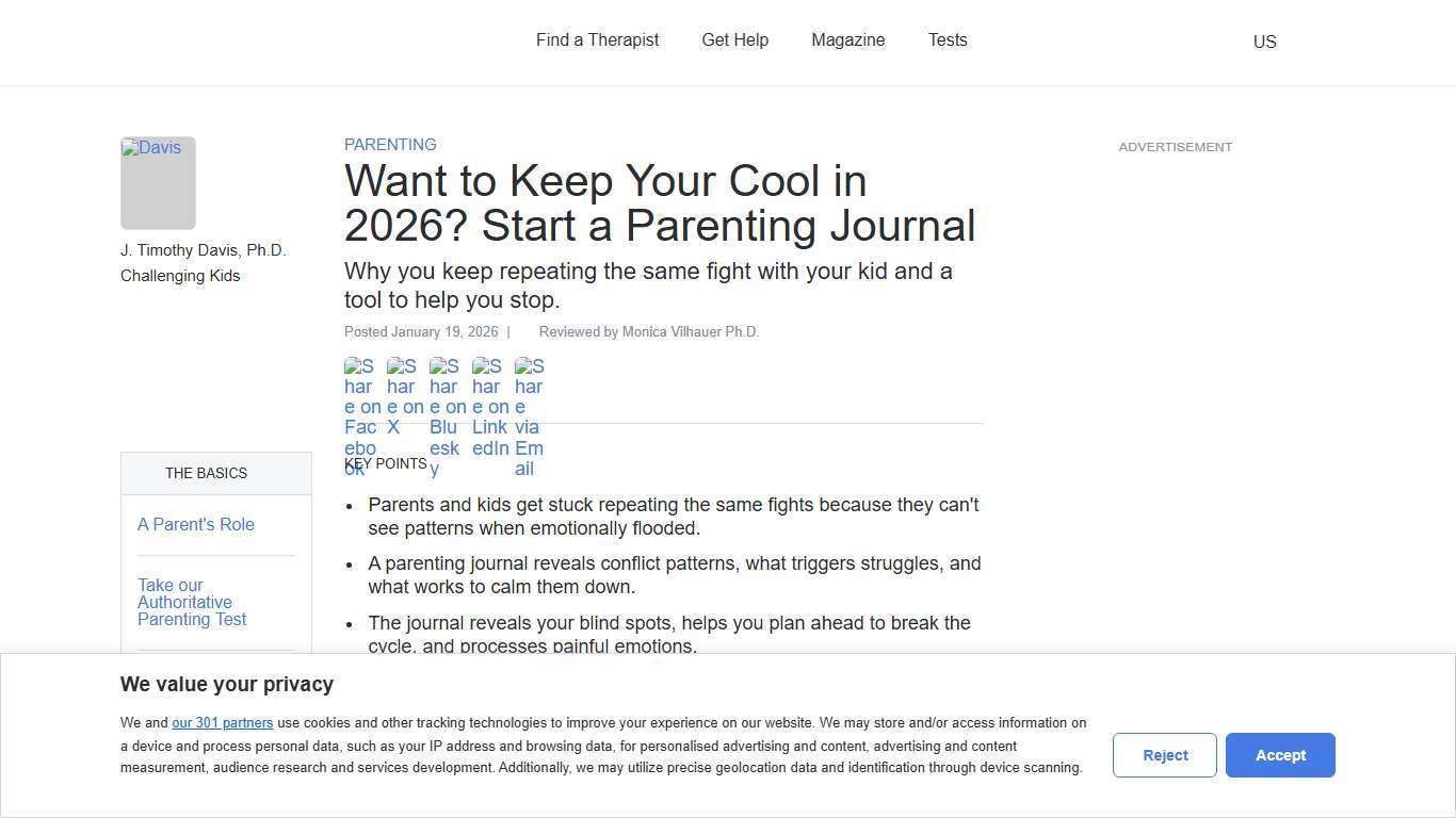 Want to Keep Your Cool in 2026? Start a Parenting Journal | Psychology Today